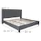Flash Furniture Platform Bed, Riverdale, King, Dark Gray HG-48-GG - alternate 2